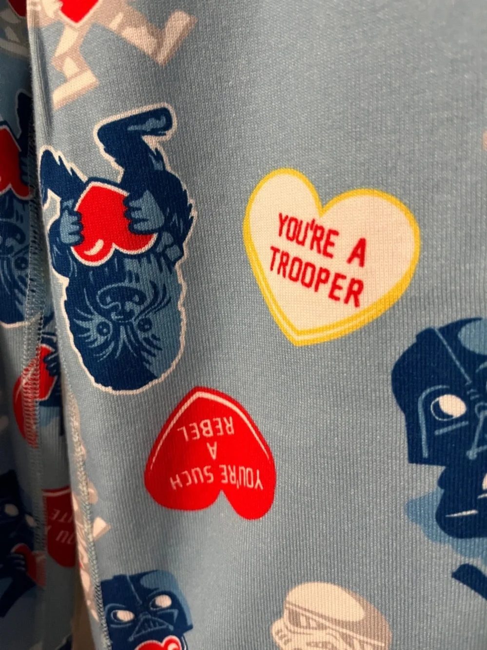 Hanna Andersson Star Wars Pajama Long John Set Blue Valentine's Size 10